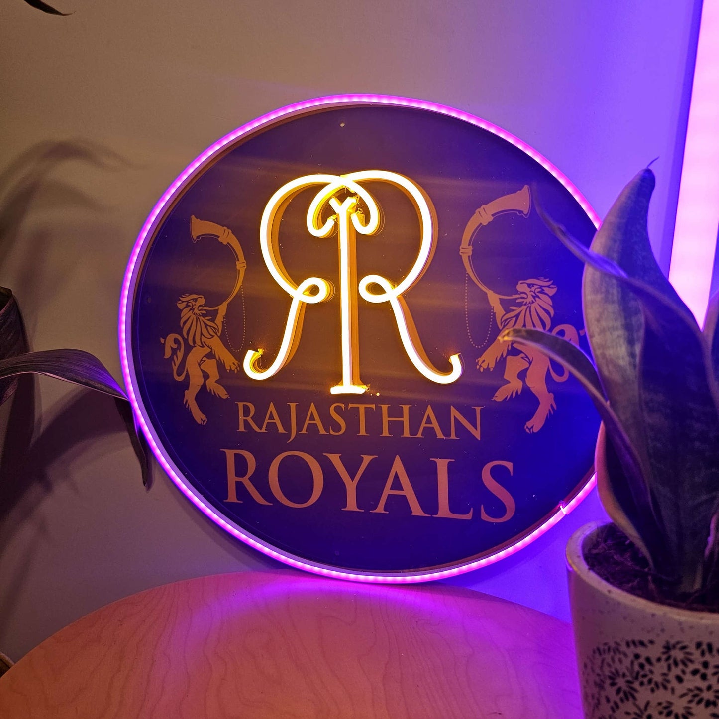 IPL RR Rajasthan Royals Uv Print Neon Cricket Neonsignsindia
