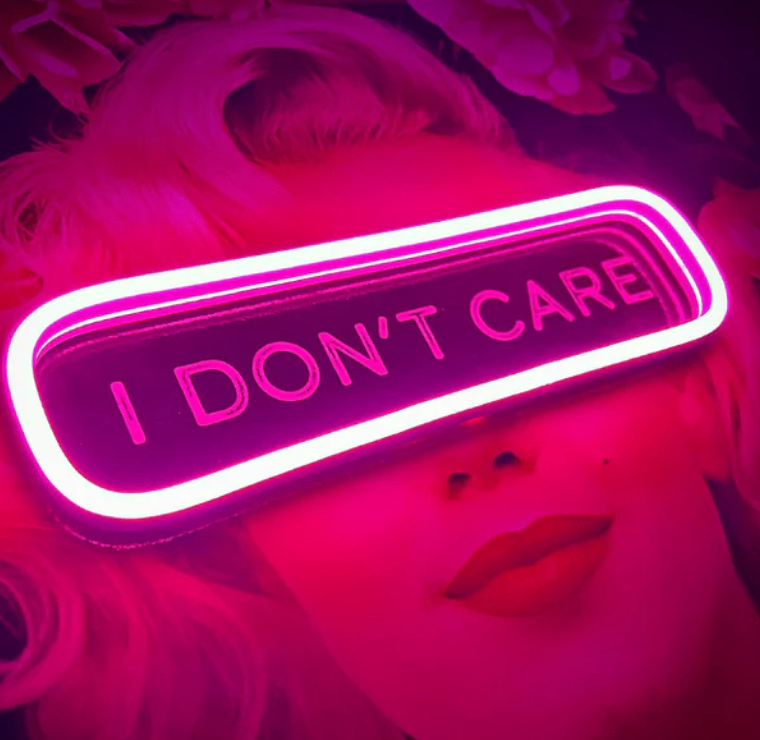 Marilyn "I DON'T CARE" Neon Wall Art | Iconic Diva Pop Art with Empowering LED Quote