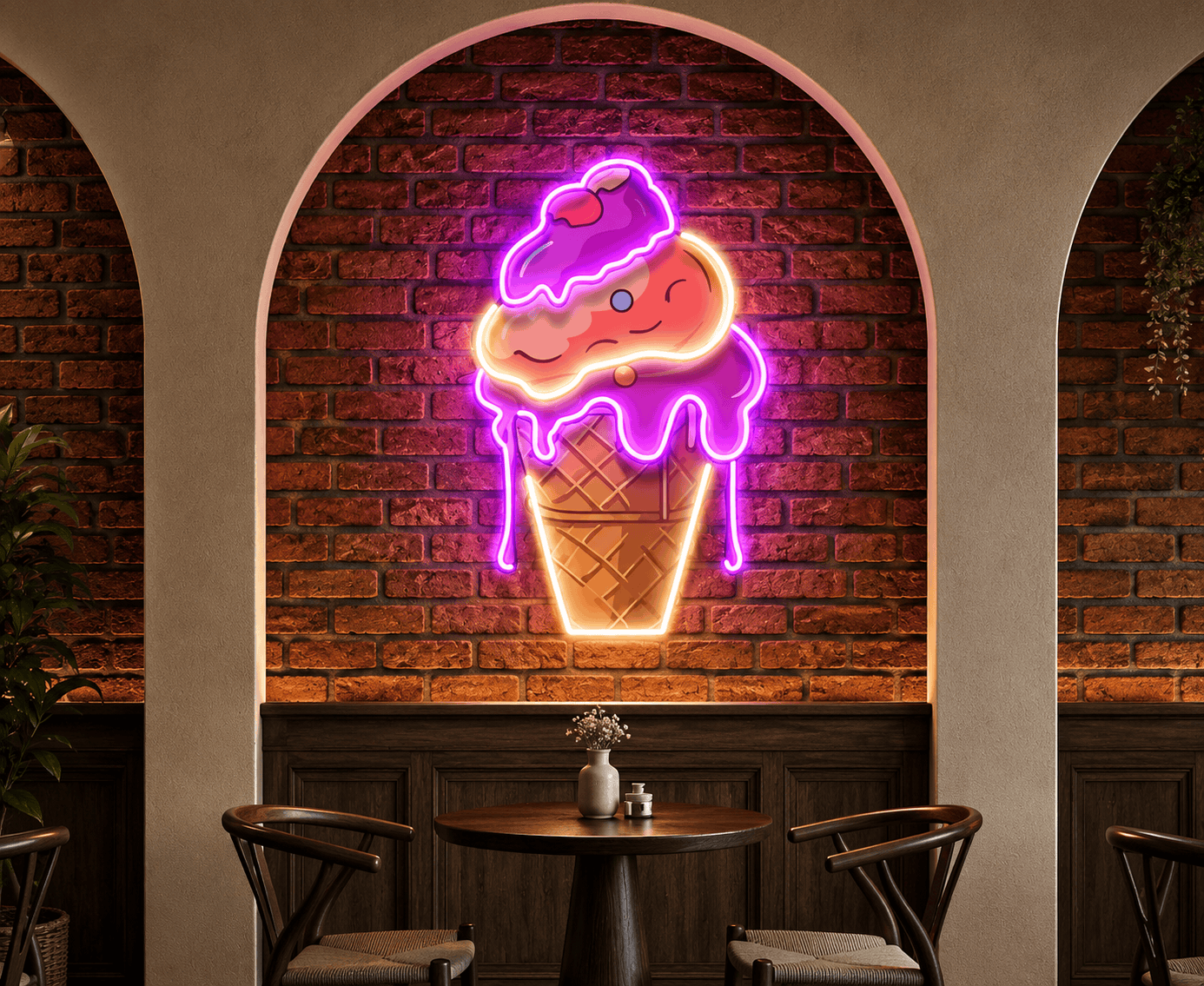 Kawaii Ice Cream Neon Sign Neonsignsindia