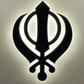 Khanda Symbol LED Neon Wall Light – Spiritual Glow Home Decor Neonsignsindia
