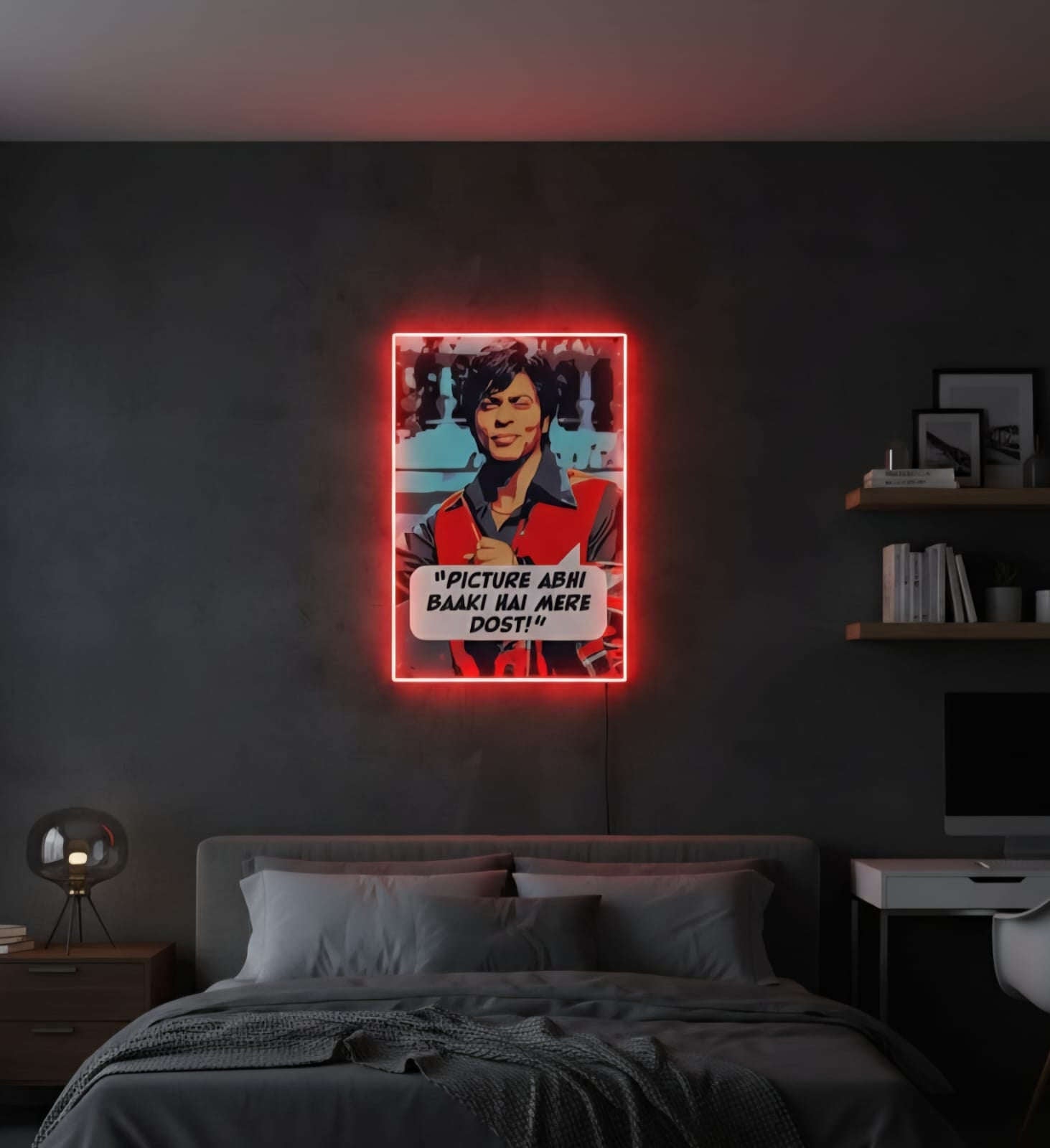 “King Khan Pop Art Neon Sign” Neonsignsindia