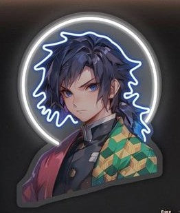 Anime Warrior Neon Wall Light – LED Plexiglass Neon Art for Bedroom & Game Room