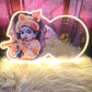 Krishna Neon Wall Clock – LED Spiritual Home Decor ( 14*24 inch ) | Neon Signs India — Image 1
