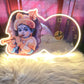Krishna Neon Wall Clock – LED Spiritual Home Decor ( 14*24 inch ) | Neon Signs India — Image 3