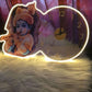 Krishna Neon Wall Clock – LED Spiritual Home Decor ( 14*24 inch ) | Neon Signs India — Image 2