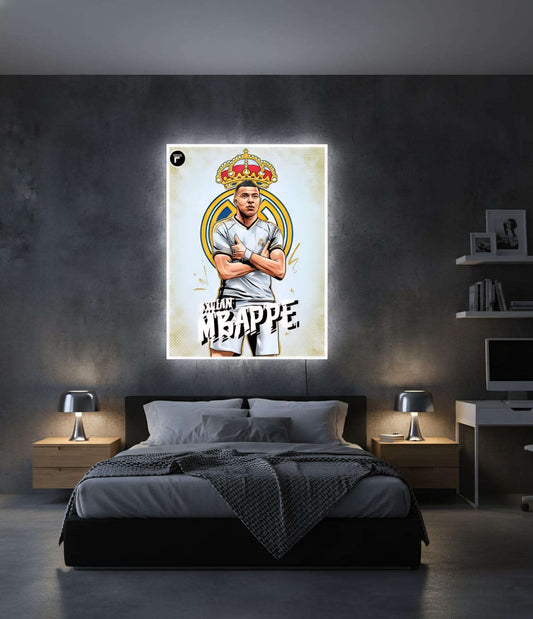 “Kylian Mbappé Lightning Speed Neon Sign” Neonsignsindia
