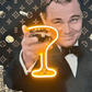Leonardo DiCaprio Champagne Toast LED Wall Art | The Great Gatsby Pop Art Neon Décor | Limited Edition