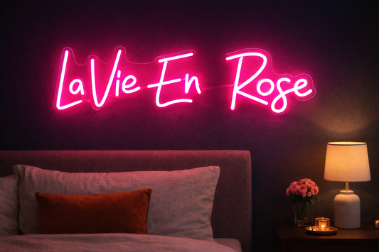 La vie en rose 15"x6.3" inch size Neonsignsindia