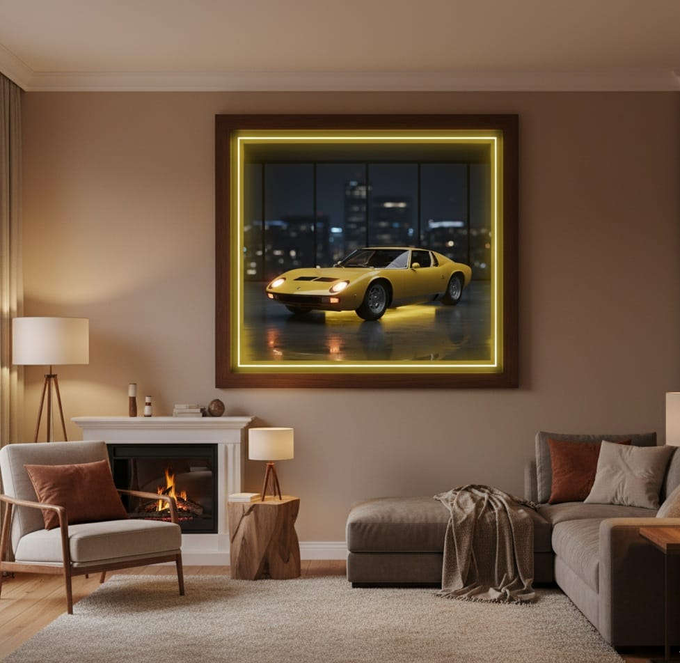 Lamborghini Poster Neon Sign 🐂⚡ Neonsignsindia