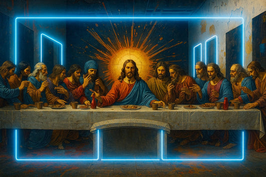 The Last Supper – Contemporary Neon Glow Art