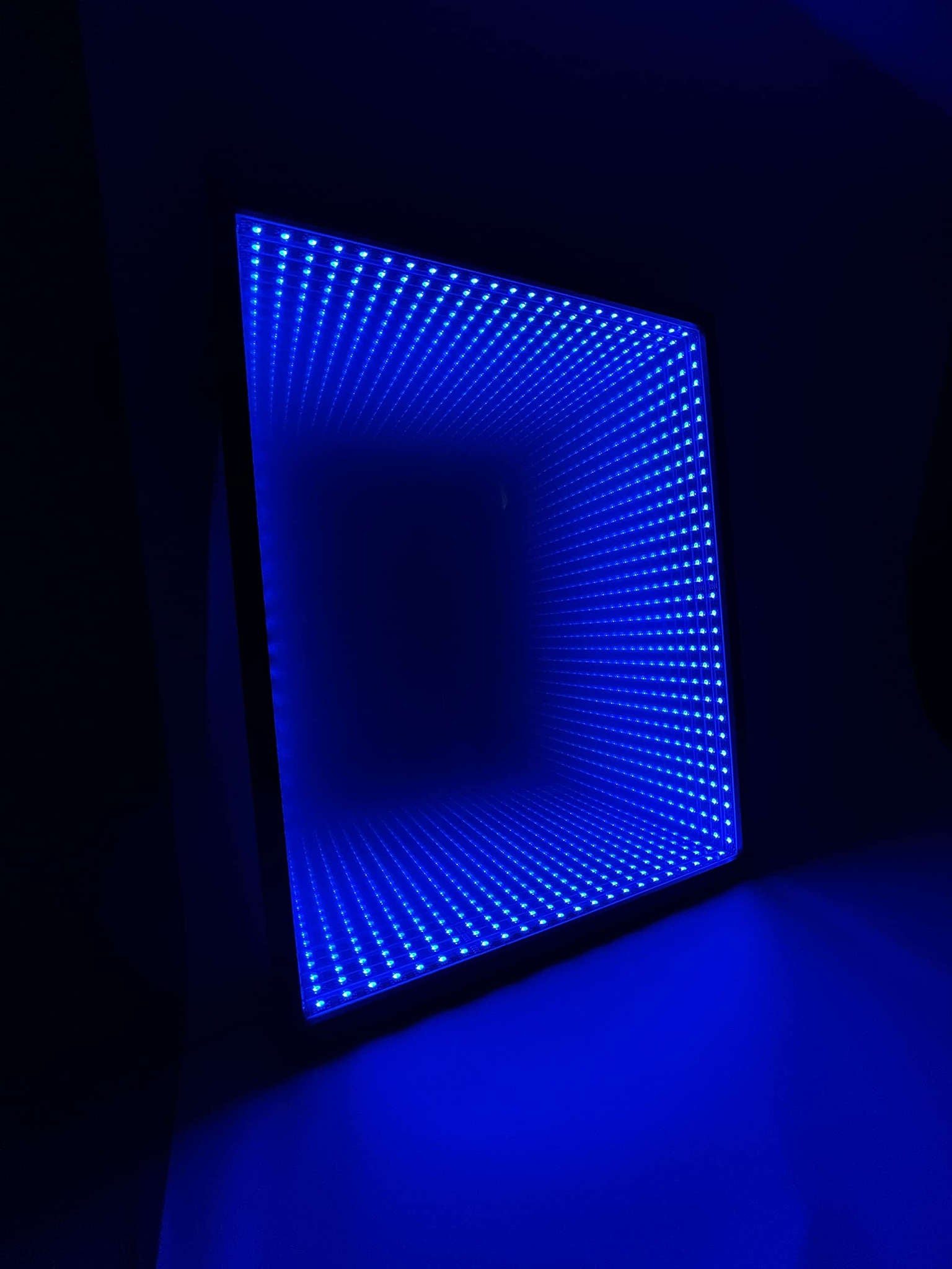 LED Infinity Mirror, 3D Tunnel Mirror, Light Portal, Infinity Light, Gaming Lamp, Wall Hanging 15.5x15.5 inches Neonsignsindia