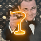 Leonardo DiCaprio Champagne Toast LED Wall Art | The Great Gatsby Pop Art Neon Décor | Limited Edition Neonsignsindia