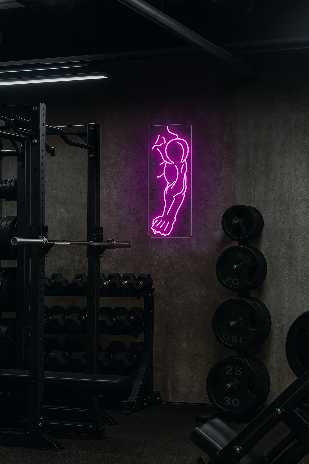 lex Arm Neon Sign – Muscle LED Light for Gym & Fitness Decor Neonsignsindia
