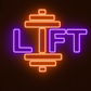 LIFT Dumbbell Neon Sign – Gym Wall LED Light | Fitness Room Decor Neonsignsindia