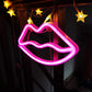Lip Light up Neon Signs (6*10 inches) Neonsignsindia