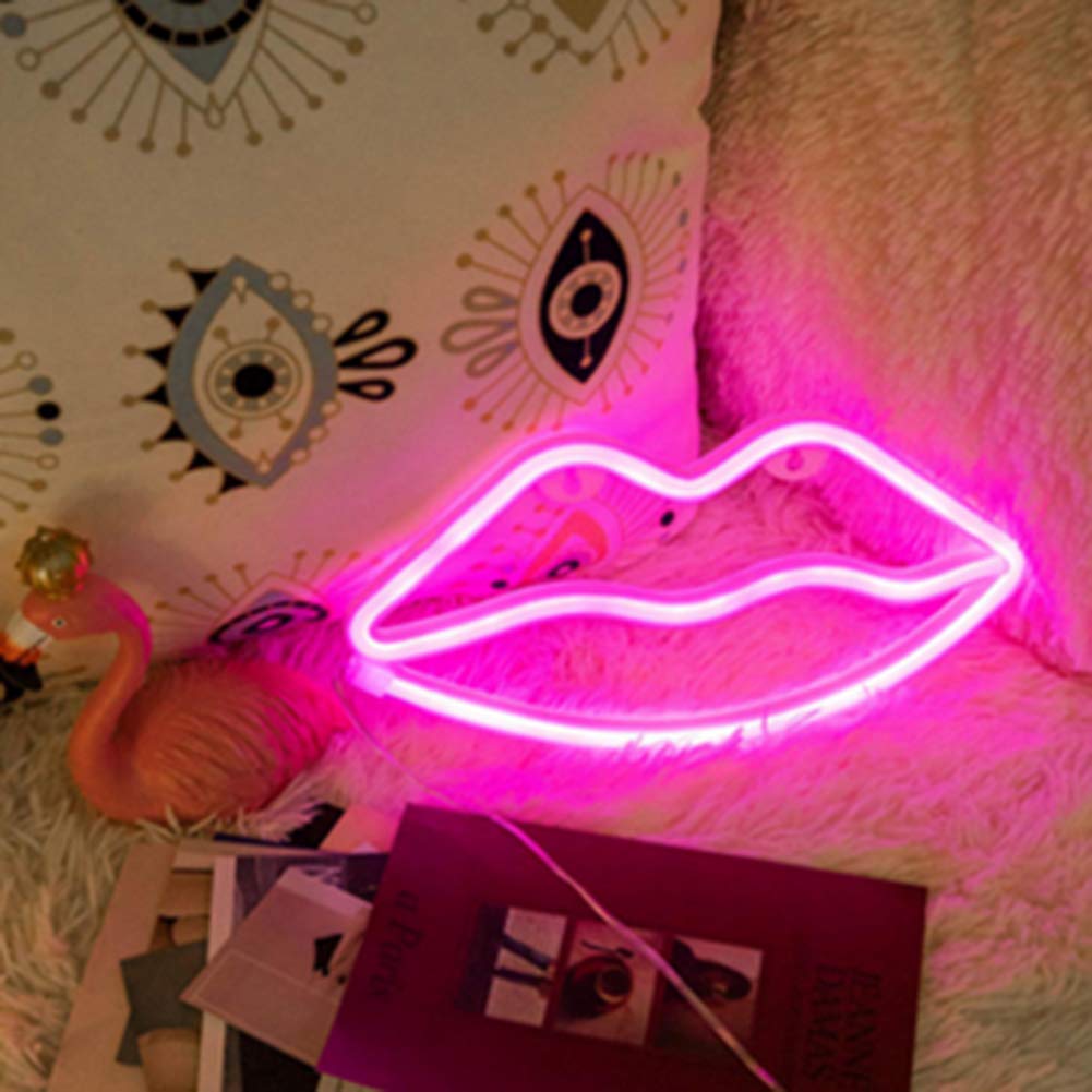 Lip Light up Neon Signs (6*10 inches) Neonsignsindia