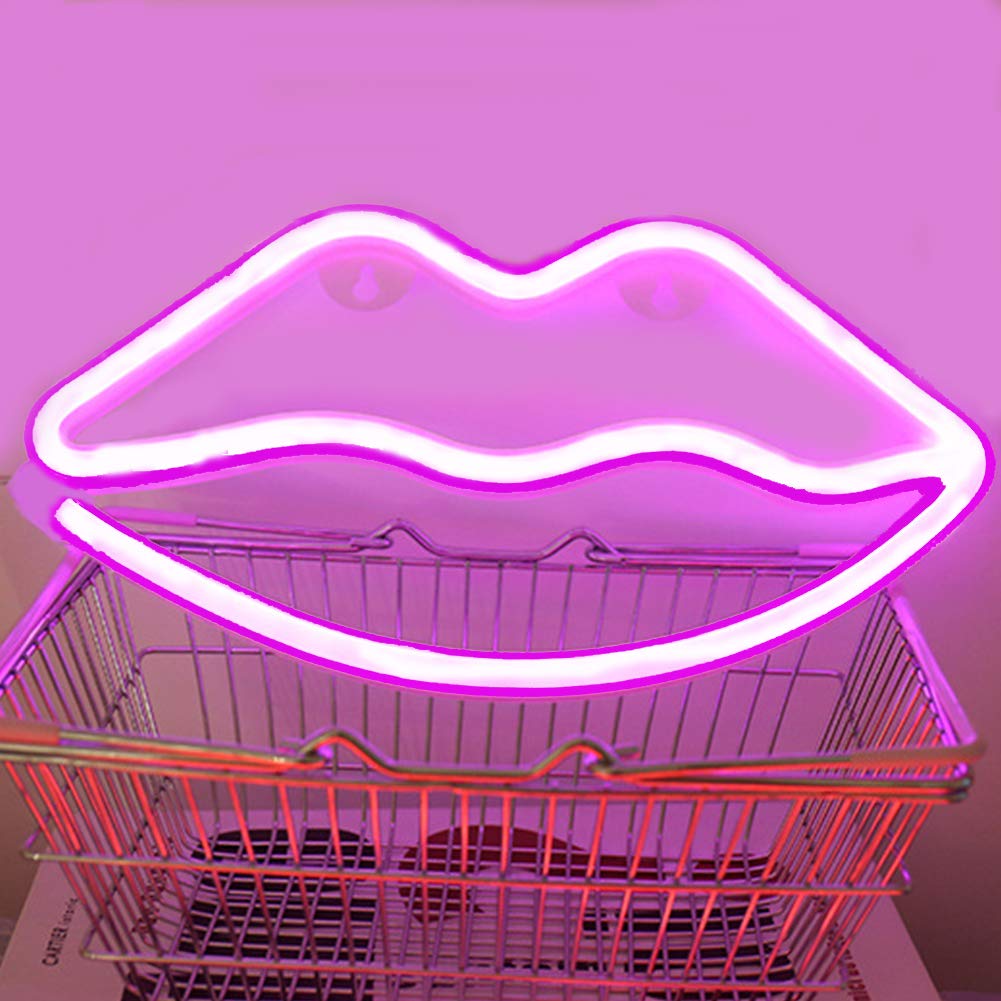 Lip Light up Neon Signs (6*10 inches) Neonsignsindia