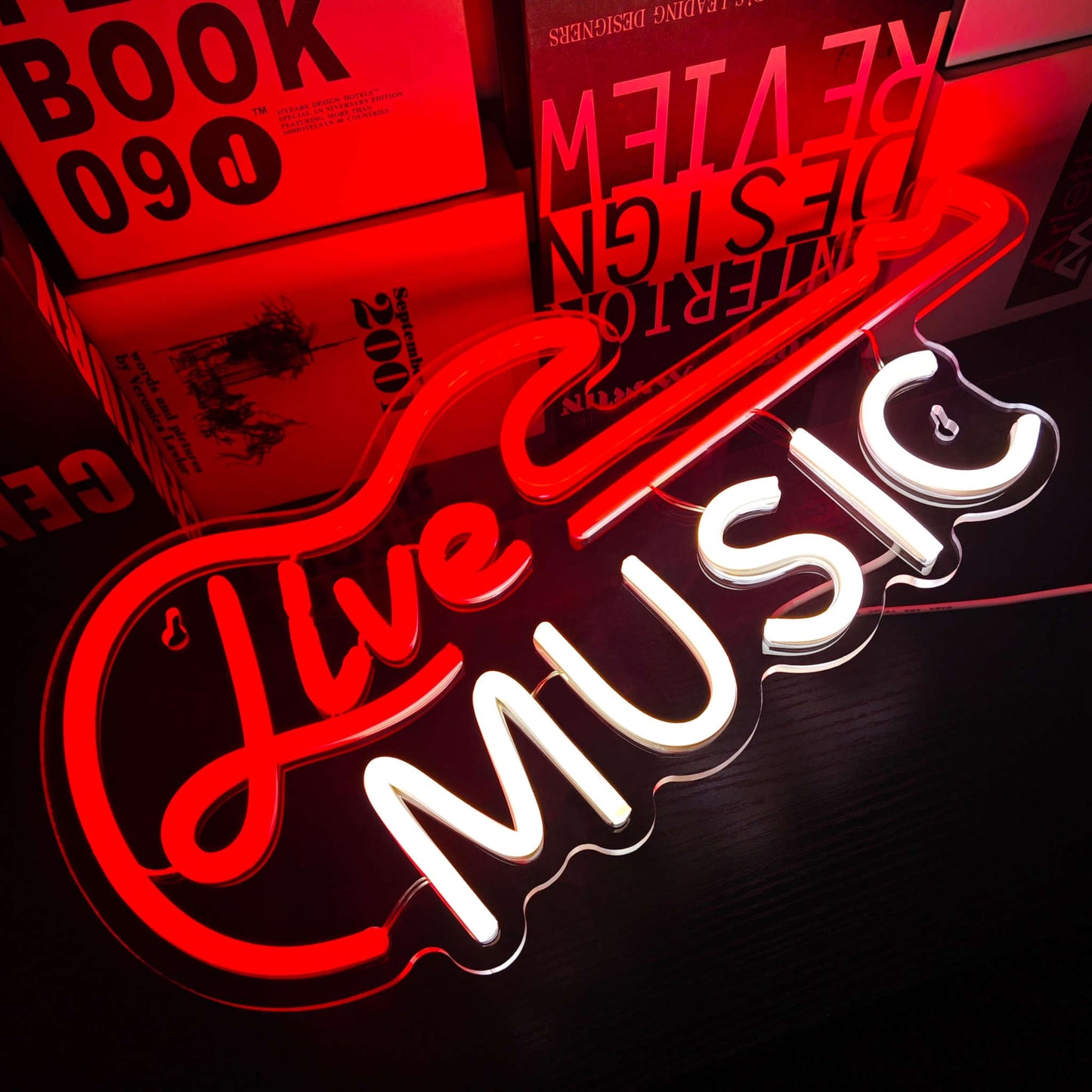 Live Music Neon Sign (10x16 inches) Neonsignsindia
