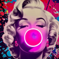 Marilyn Bubble Pop LED Wall Art | Iconic Superstar Pop Art Print with Neon Glow Neonsignsindia