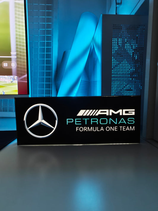 Mercedes AMG Petronas Racing Desk Lamp – Premium F1 Inspired LED Glow Light - LED Neon Sign