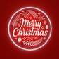 Merry Christmas Round Neon Sign – LED Holiday Wall Light Neonsignsindia