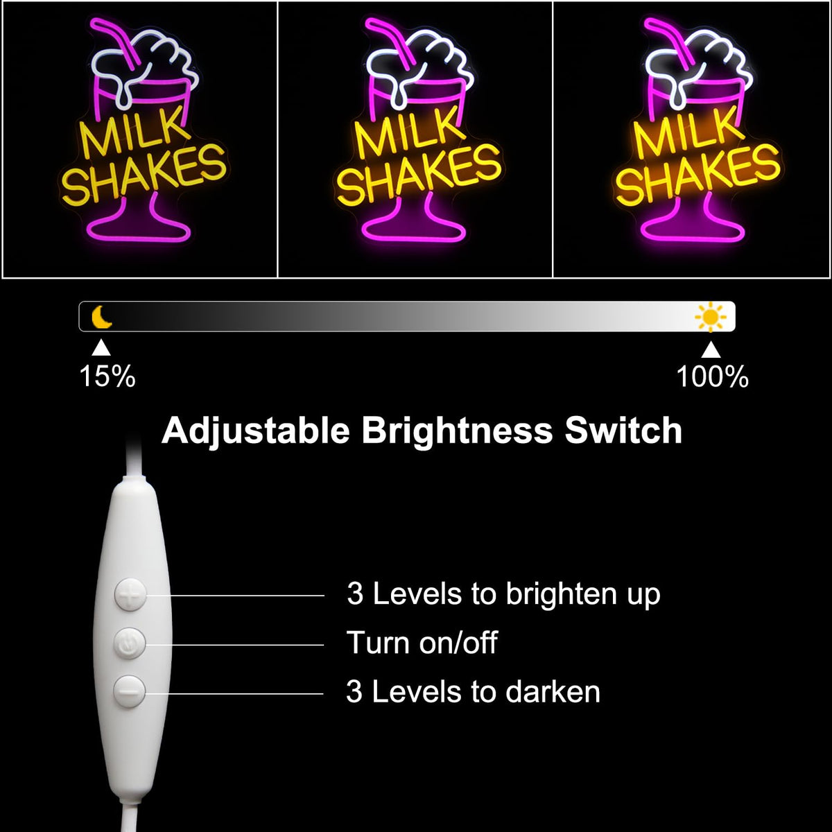 Milk Shakes Neon Signs Ice Cream Neon Sign Milk Tea LED Neon Light Frozen Yogurt Neon Signs for Wall Food Drink Restaurant Lights Neon Wall Decor Light Up Signs for Dessert Shop Bar Decor Neonsignsindia