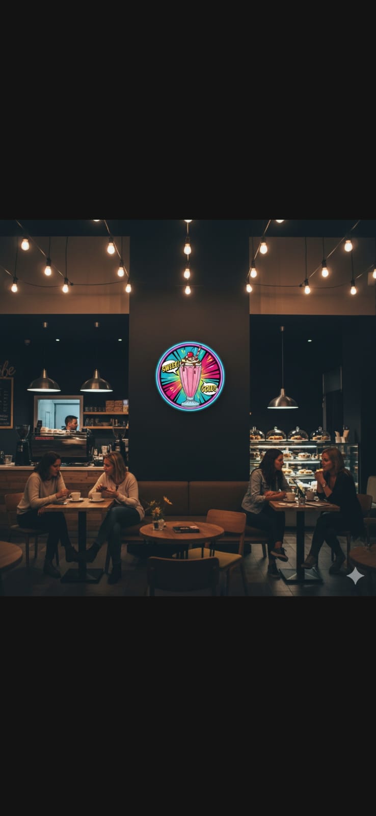 Milkshake/Juice UV Print Neon Sign (18x18 inches) 🥤✨ Neonsignsindia