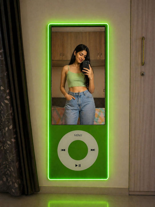 Mirror Neon Sign iPod - Green