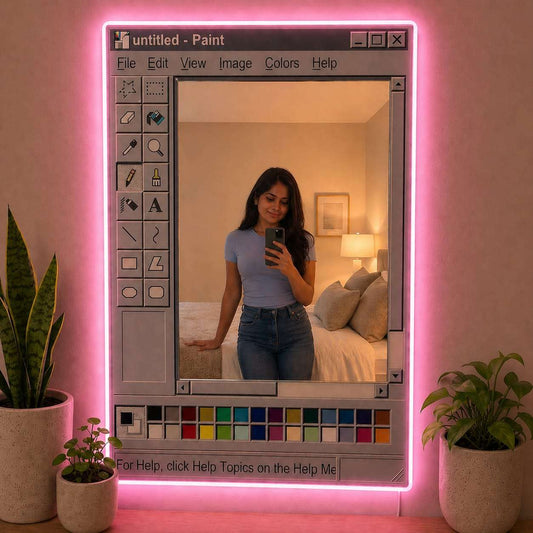 Mirror Neon Sign Paint - Pink