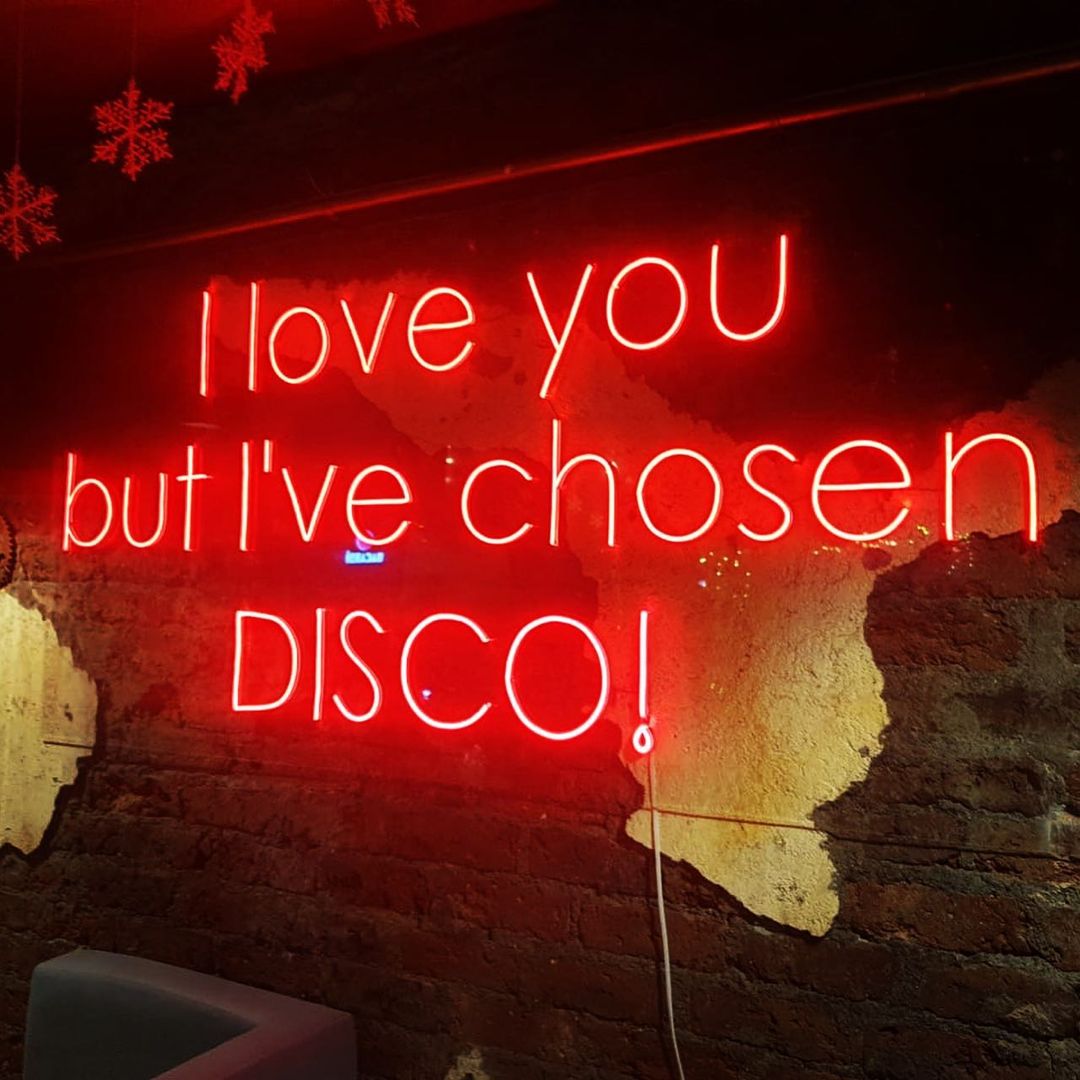I love you but I've chosen disco neon sign