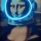 Modern Mona Lisa Pop Art Canvas with Neon-Effect Glow | Limited Edition | Neon Signs India — Image 2