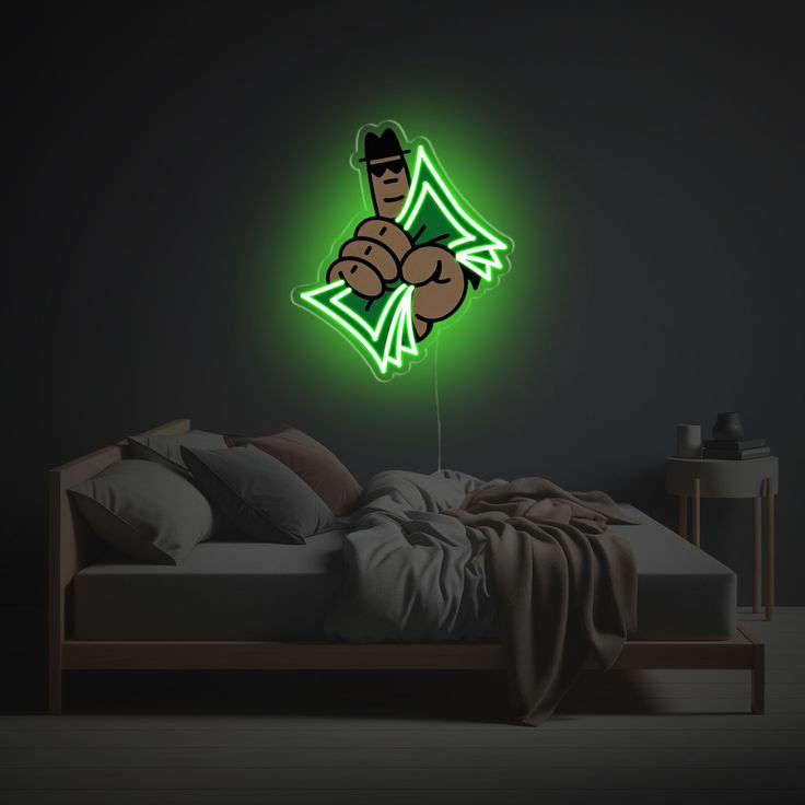 Money Grip LED Neon Sign – Hustle Glow Wall Art | Neon Signs India — Image 1