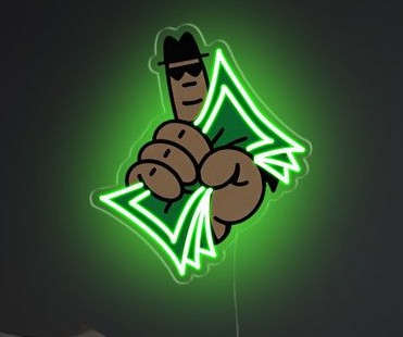 Money Grip LED Neon Sign – Hustle Glow Wall Art | Neon Signs India — Image 2