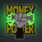 Money Power LED Neon Sign – Hustler Statement Wall Art | Neon Signs India — Image 2