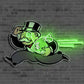Monopoly Money Runner Neon Wall Art – Green Glow LED Sign | Neon Signs India — Image 2