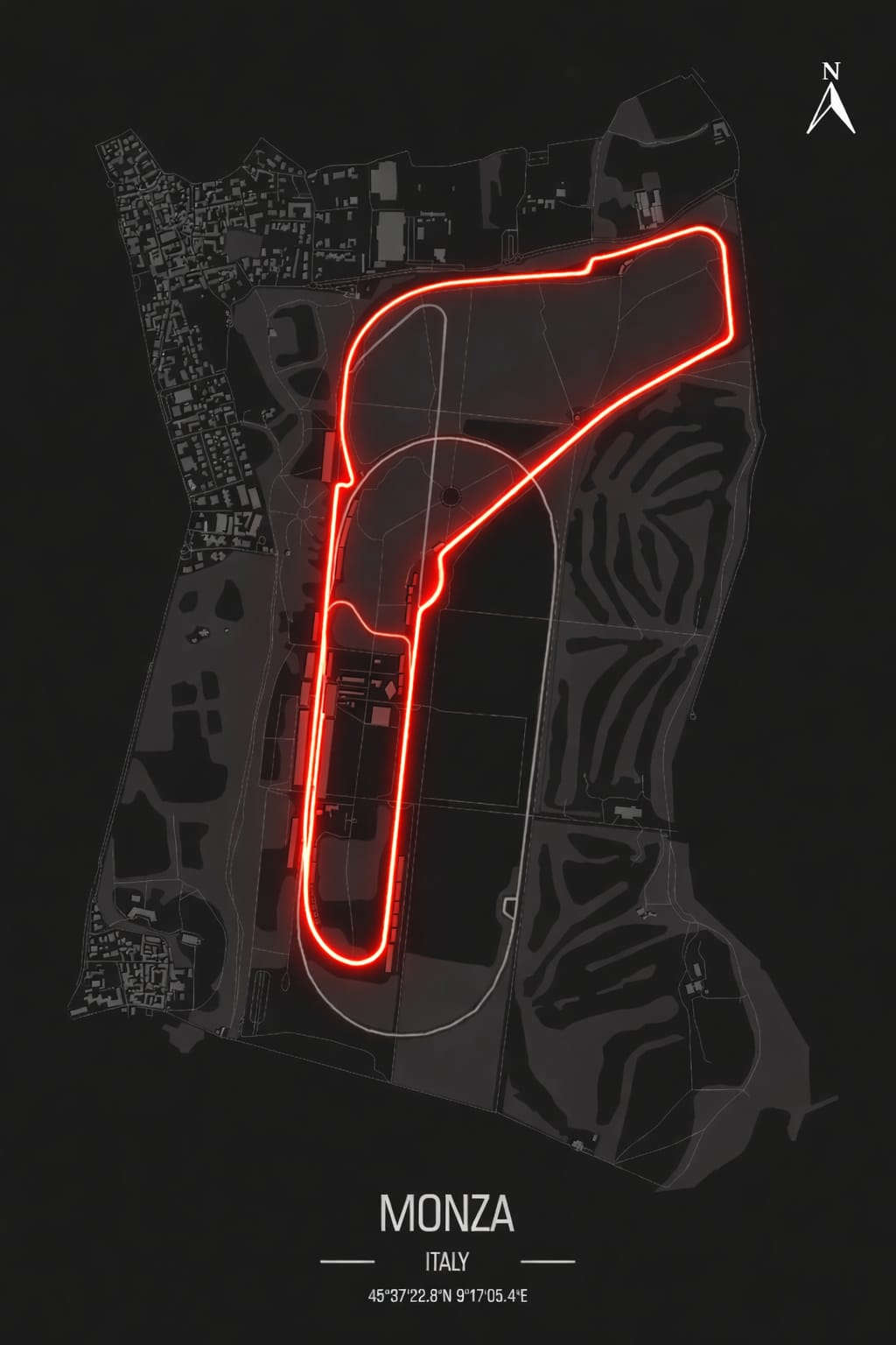 Monza F1 Circuit Neon Wall Art – Ultimate Racing Fan Room Decor | Neon Signs India — Image 2