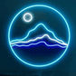 Mountains Neon Sign 12X12 inches | Neon Signs India — Image 2