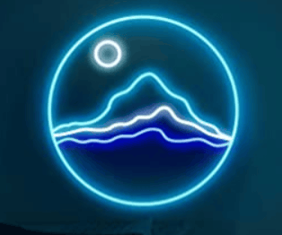 Mountains Neon Sign 12X12 inches | Neon Signs India — Image 2