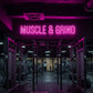 Muscle & Grind Neon Sign – Gym Motivation LED Light Neonsignsindia