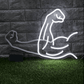 Muscle Power White Neon Sign | Gym Motivation LED Wall Art Neonsignsindia