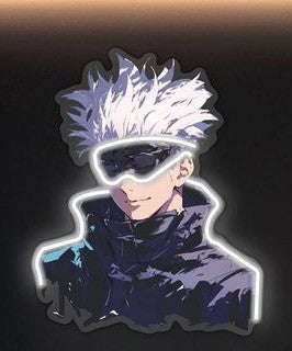 Mystic Anime Warrior Neon Wall Art – LED Glow Poster | Neon Signs India — Image 2