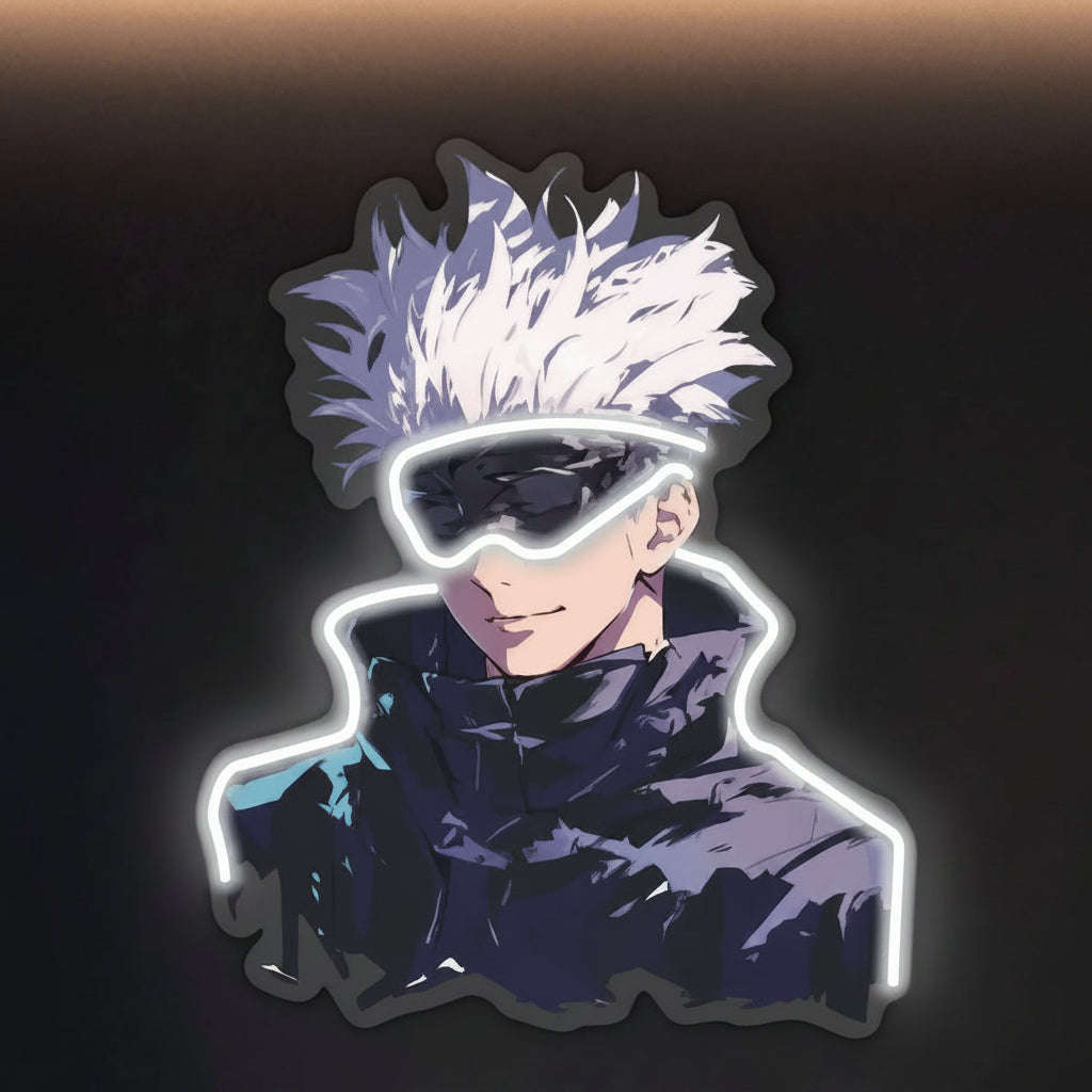 Mystic Anime Warrior Neon Wall Art – LED Glow Poster | Neon Signs India — Image 2