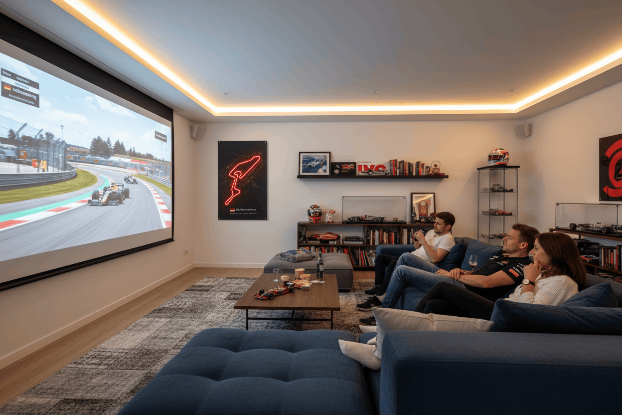 Nürburgring F1 Circuit Wall Art – Iconic Racing Track LED Style Poster - LED Neon Sign