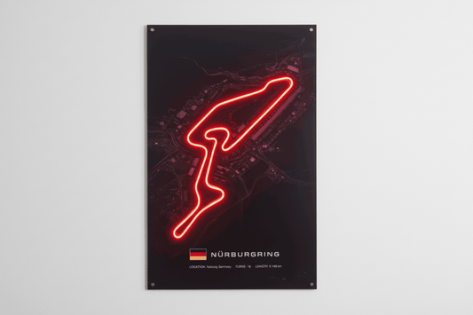 Nürburgring F1 Circuit Wall Art – Iconic Racing Track LED Style Poster - LED Neon Sign