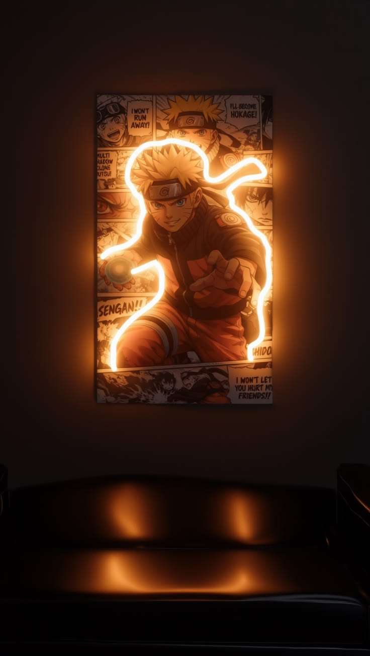 Naruto Uzumaki LED Neon Sign – Anime Wall Art for Bedroom & Gaming Room - LED Neon Sign