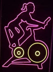 Neon Cycling Glow Sign – Modern Fitness gym Studio LED Wall Decor (36 *30 inch) Neonsignsindia