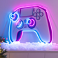 Neon Game Controller Sign – Pink & Blue LED Wall Light for Game Room Neonsignsindia