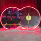 Neon Racing Heart LED Wall Clock – Adjustable Brightness Neon Art (14×24 inch) Neonsignsindia