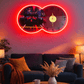 Neon Racing Heart LED Wall Clock – Adjustable Brightness Neon Art (14×24 inch) Neonsignsindia