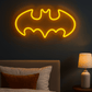 Neon Sign India LED Batman NEON Sign Light (8x12 inches) Neon LED Light, Wall Art Home Decor ,Decorative Light for Room, Party and Bar( Yellow) Neonsignsindia